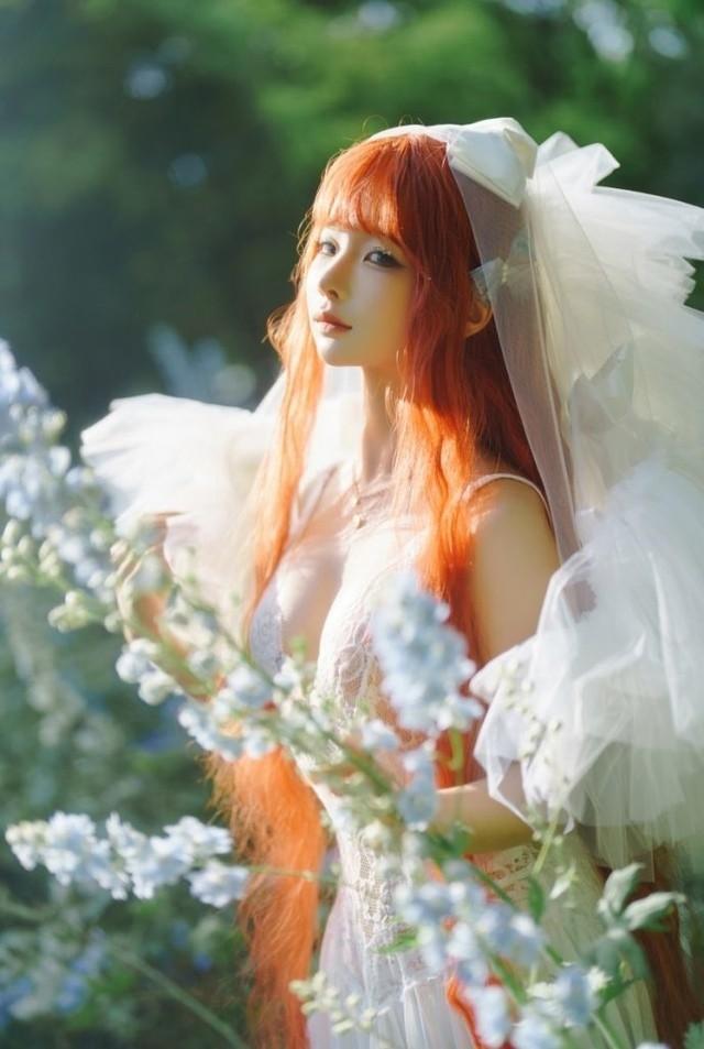 蠢沫沫 NO.357 花丛婚纱 [67P-517MB]