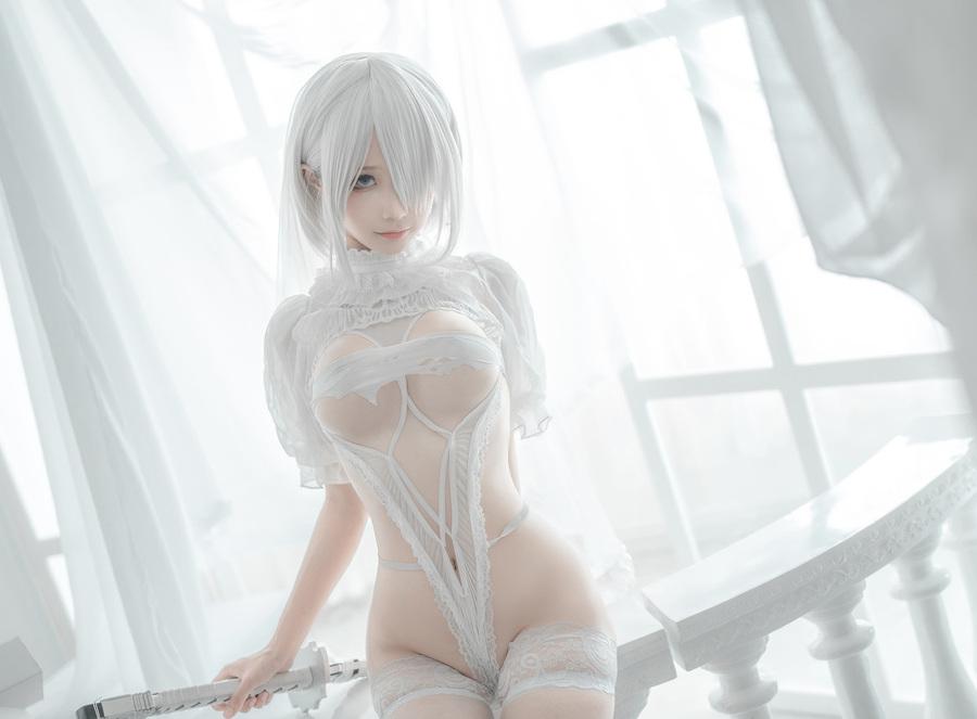 蠢沫沫 – NO.143 2B – 白婚纱[59P/536MB]