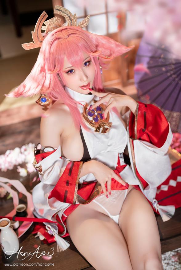 雨波_HaneAme – NO.185 原神 八重神子 Yae Miko[34P/81MB]