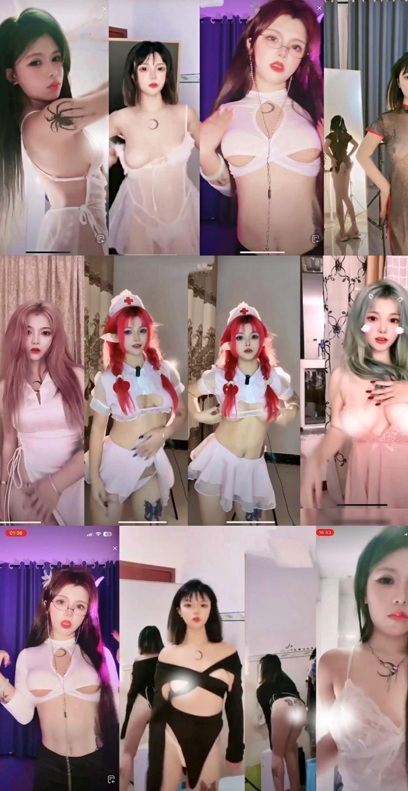 【抖音主播】 前妻 直播大尺度走光整活跳舞 丁字距汝 半球抖抖抖！(11V3.8G27分)教学分享