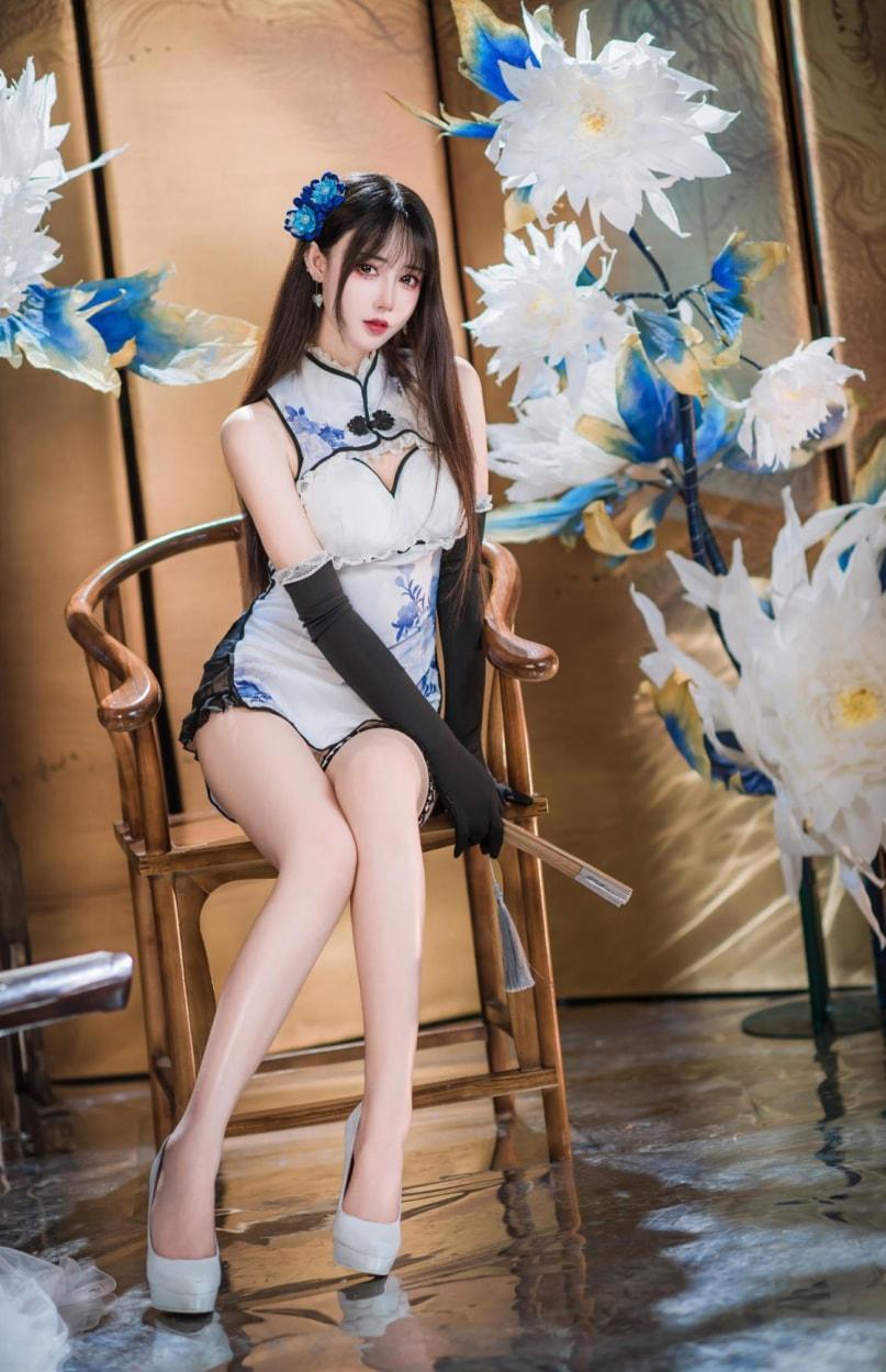 羽生三未 – 艳娘幻梦谭 瓶儿 青花瓷旗袍-精美资源