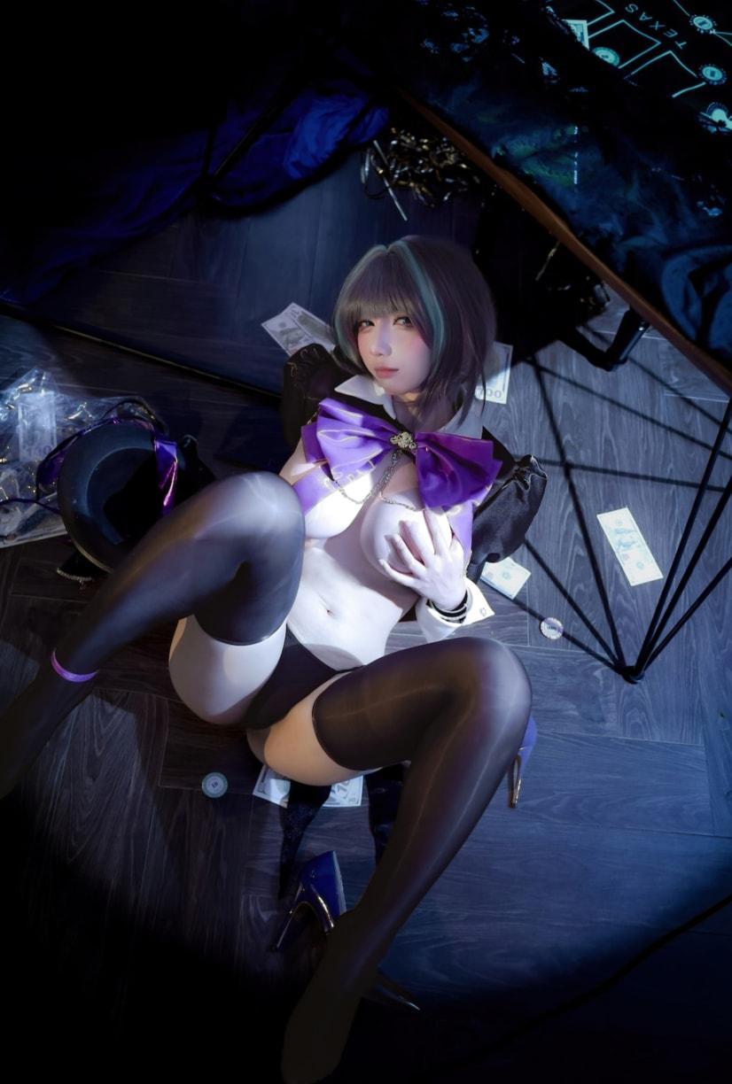 九曲Jean 柴郡绚烂夜梦-性感美女