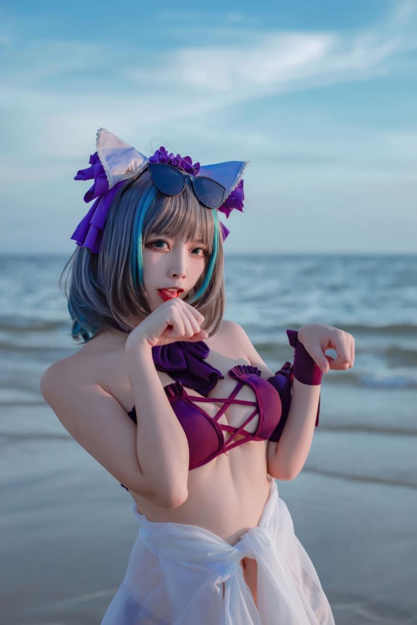 二佐Nisa – 碧蓝航线-柴郡泳装-值得一看